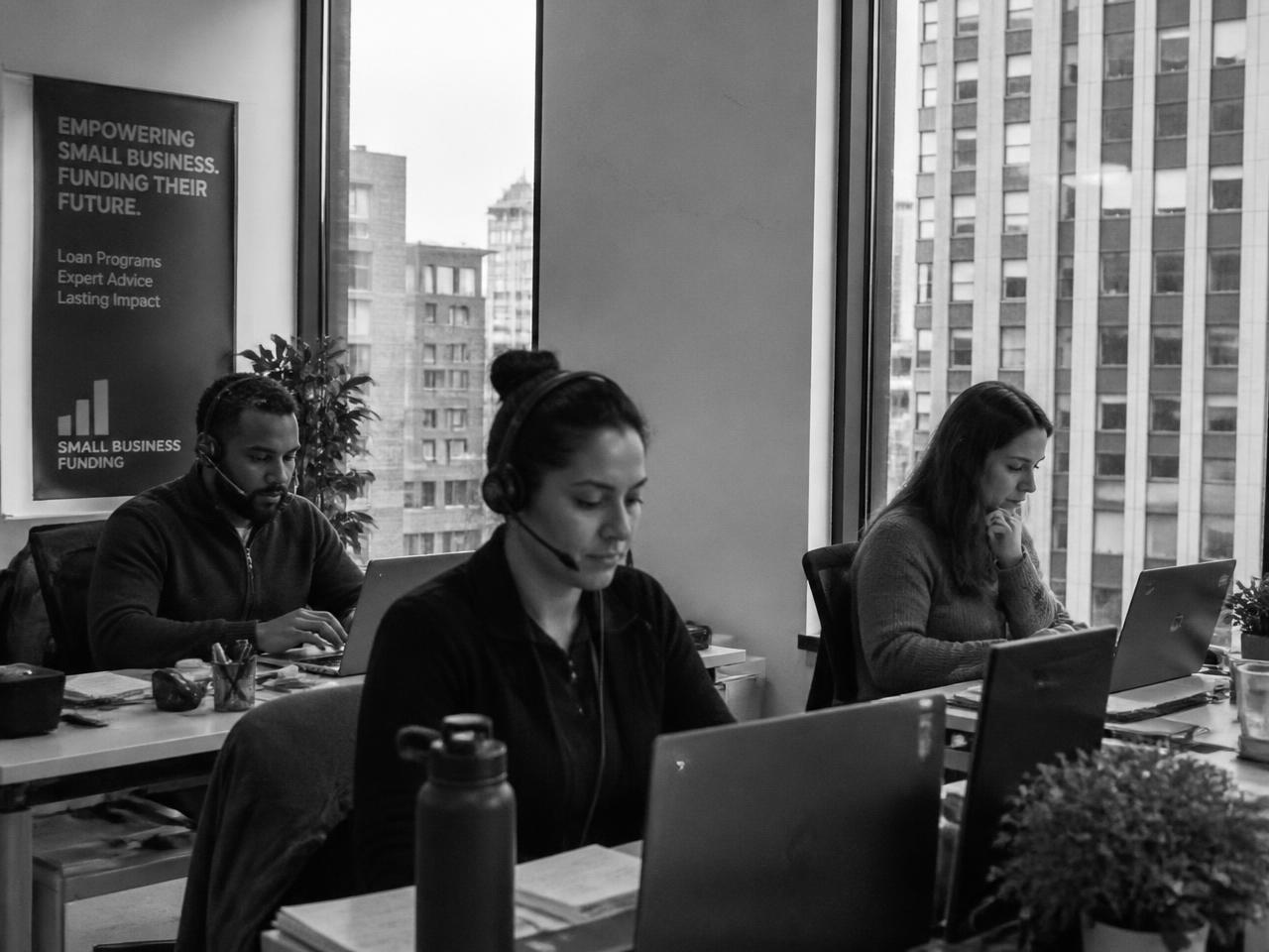 The Fuse Funders team reviewing applications